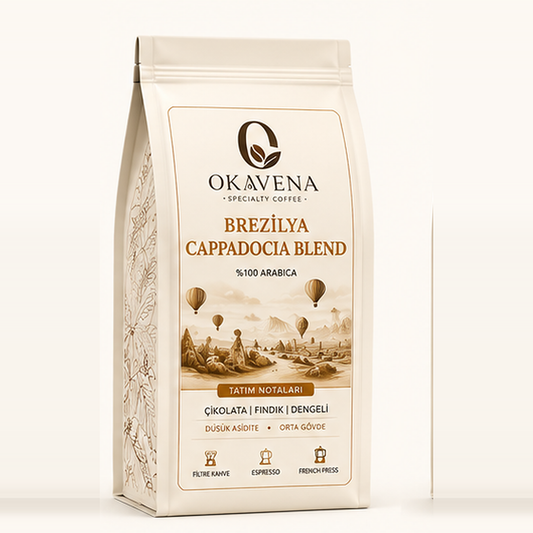 OKAVENA Brezilya Cappadocia Blend kahve paketi açık renk