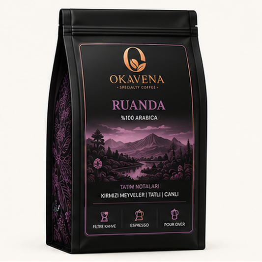 OKAVENA Ruanda kahve paketi siyah