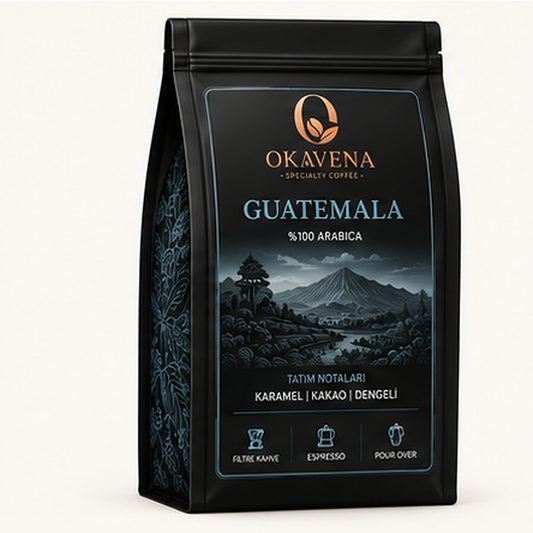 OKAVENA Guatemala kahve paketi siyah