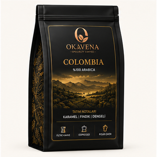 OKAVENA Colombia kahve paketi siyah