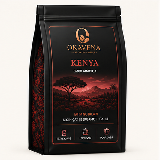 OKAVENA Kenya kahve paketi siyah
